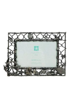 Home Studio Silver Nautical 4x6 Photo Frame Shoreline Collection Coastal Metal